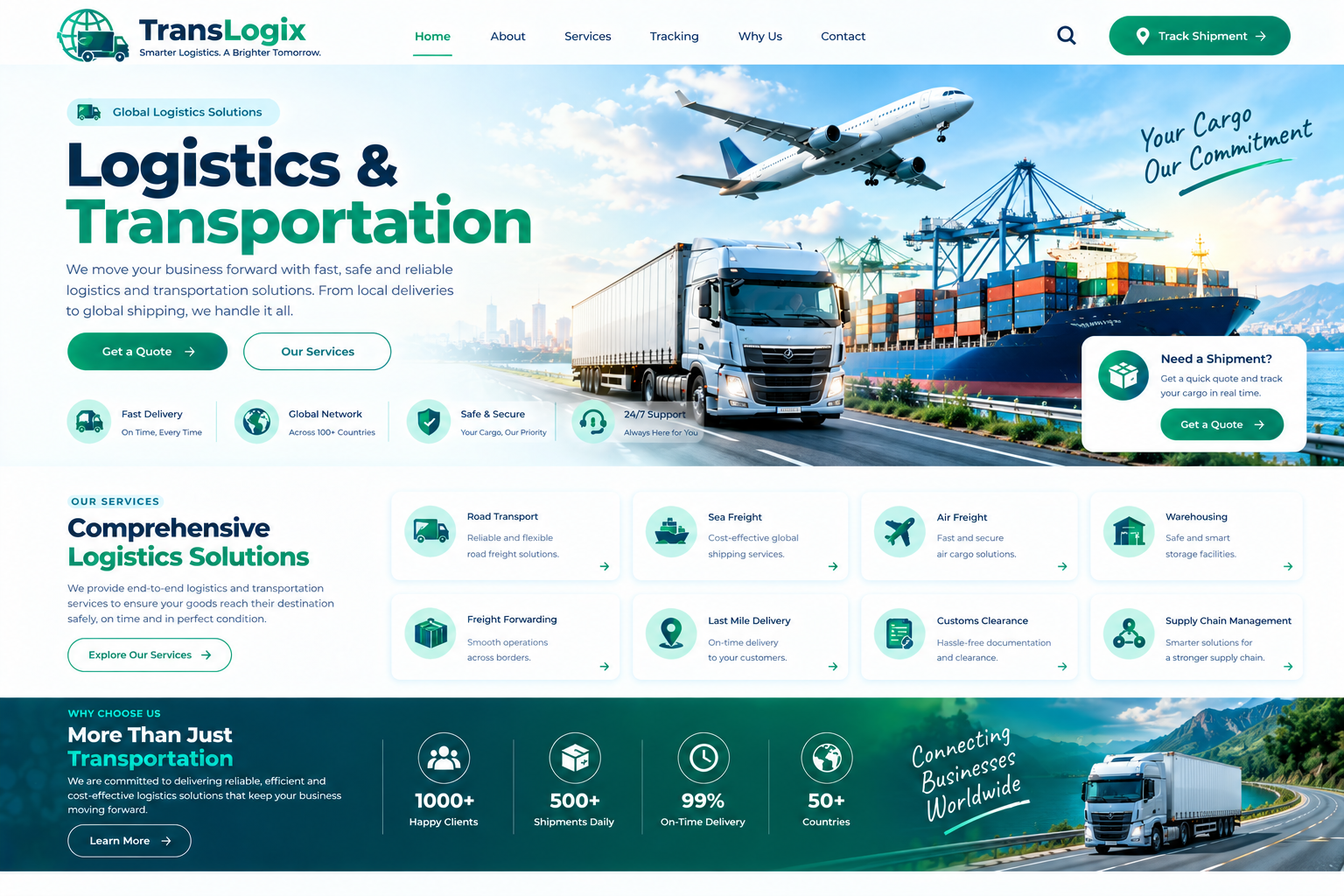 Logistics and Transportation Website